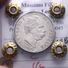 NL* UMBERTO I 1 Lira ARGENTO 1884 ROMA SPL Perizia Filisina Massimo