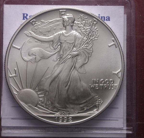 NL* STATI UNITI 1 DOLLARO ARGENTO 1992 1 ONCIA OZ ARGENTO PURO Liberty Walking