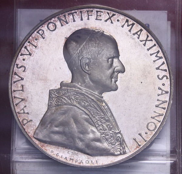 EN* ROME Vatican PAUL VI Silver Medal 1964 II MICHELANGELO'S PIETA FDC