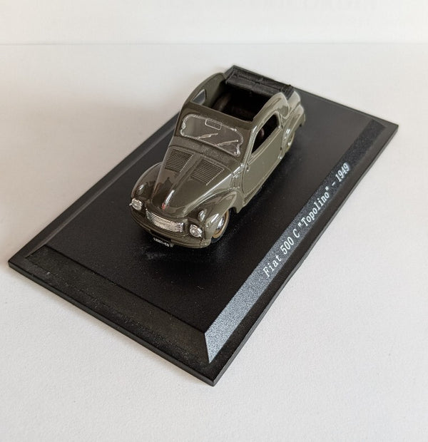 NL* MODELLINO AUTO FIAT 500 C TOPOLINO 1949 Scala 1:43 colore grigio come  foto
