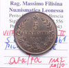 NL* VEII 5 CENTESIMI RAME 1861 MILANO Q.FDC/FDC Parz. Rosso Perizia Filisina