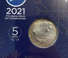 NL* ITALIA REPUBBLICA 5 Euro ARGENTO 2021 CAMPIONATI MONDO CORTINA FDC set ZECCA