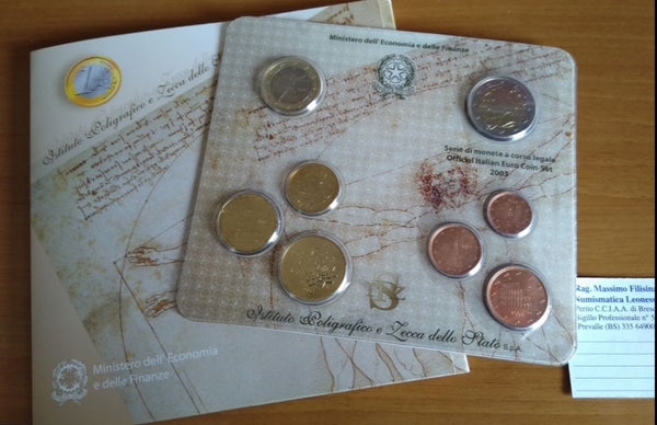 NL* ITALIA Repubblica Divisionale 2003 8 Valori IN EURO  FDC Set zecca