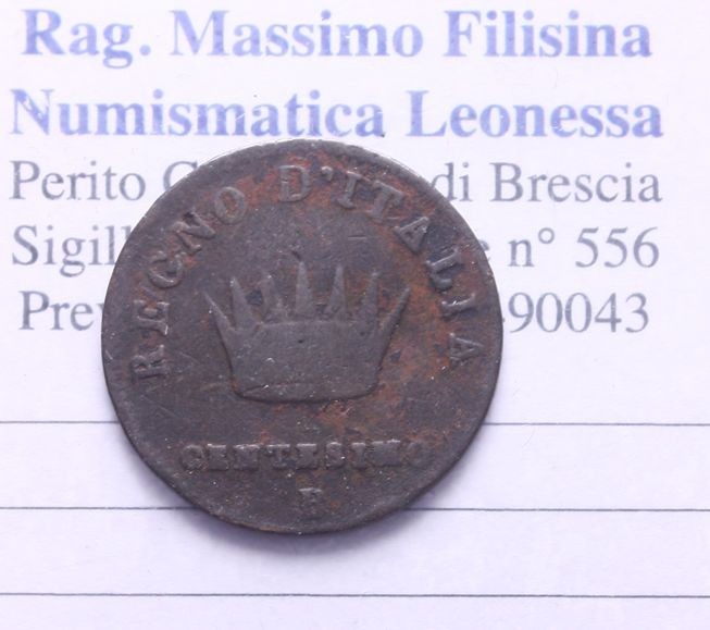 NL* EMILIA NAPOLEONE I 1 Centesimo rame 1808 zecca di Bologna