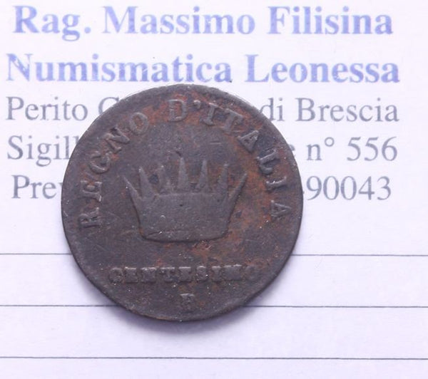 NL* EMILIA NAPOLEONE I 1 Centesimo rame 1808 zecca di Bologna