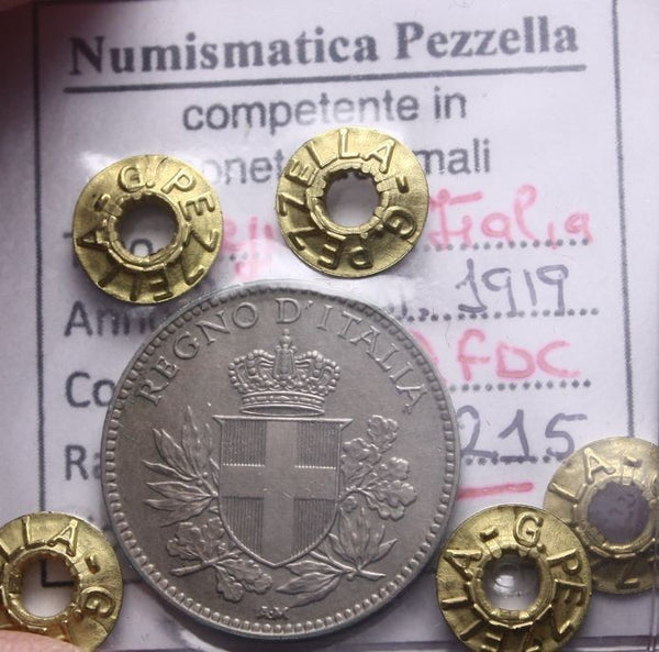 NL* ITALIA VEIII 20 CENTESIMI ESAGONO 1919 QUASI FIOR DI CONIO Pezzella Giuseppe