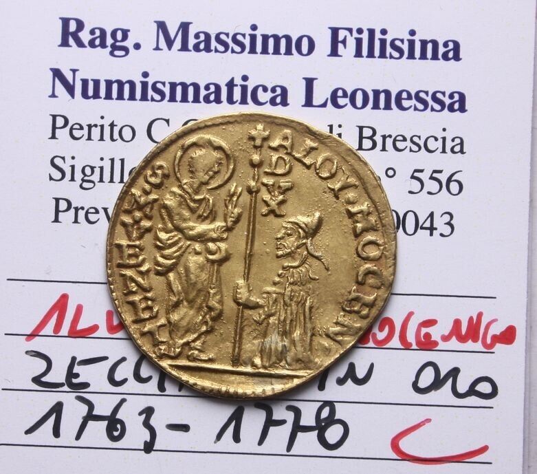 NL*VENICE Doge ALVISE IV MOCENIGO 1763/1778 ZECCHINO GOLD SPL Filisina Report