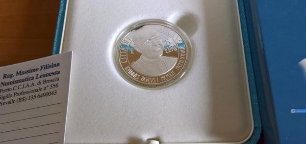NL* VATICANO 5 Euro ARGENTO 2012 CENTENARIO DELLA NASCITA DI GIOVANNI PAOLO I FS