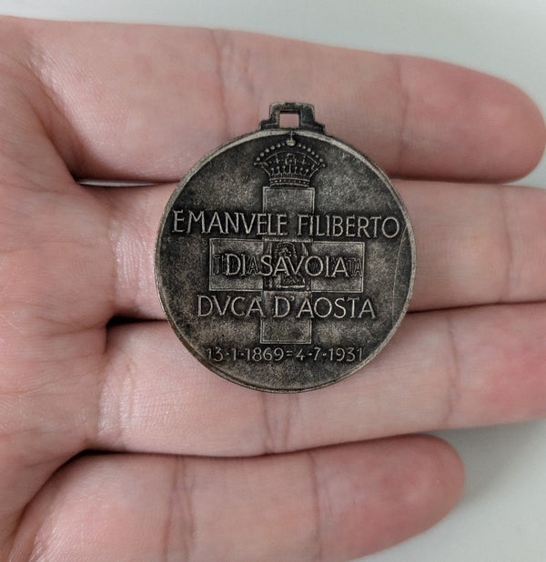NL* ITALIA Medaglia Argento EMANUELE FILIBERTO DUCA D'AOSTA III  3 ^ ARMATA 1931
