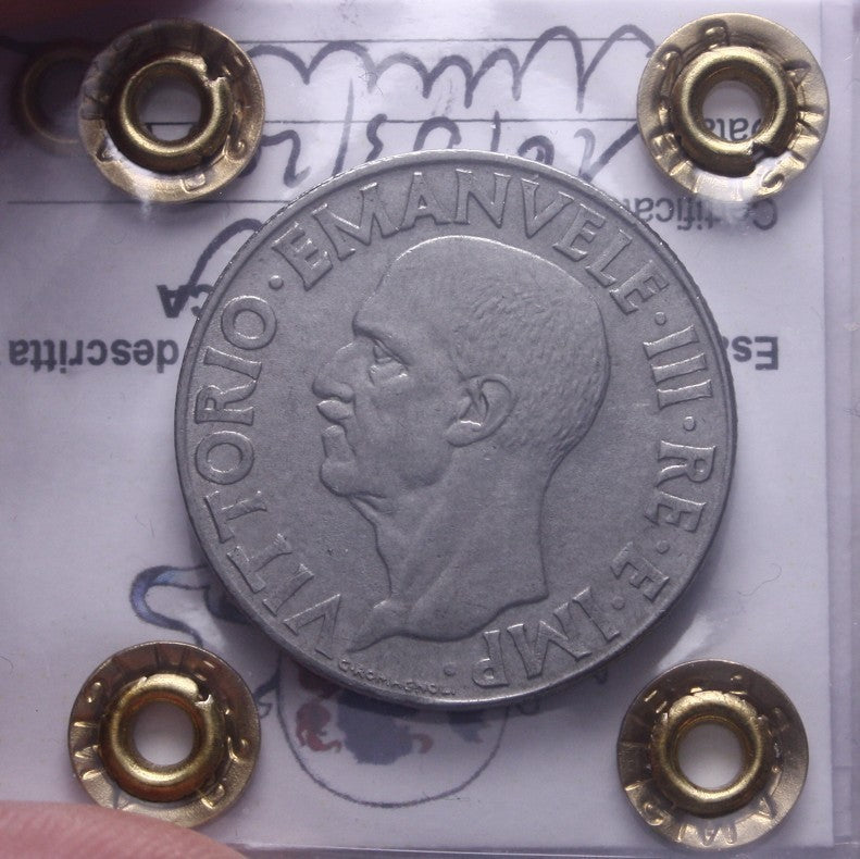 NL* VEIII Italia 1 LIRA IMPERO 1942 XX FDC Perizia Filisina Massimo