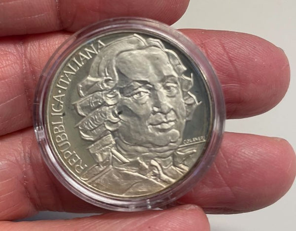 NL*ITALIA 500 Lire Argento 1993 CARLO GOLDONI PROOF da Divisionale Zecca Oblò