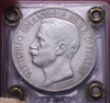 NL* VEIII 5 Lire ARGENTO 1911 CINQUANTENARIO RARA SPL+ Perizia Erpini GianFranco