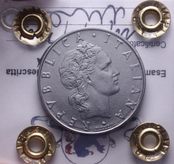 NL* Italia Repubblica 50 LIRE VULCANO 1962 QFDC Perizia Filisina Massimo