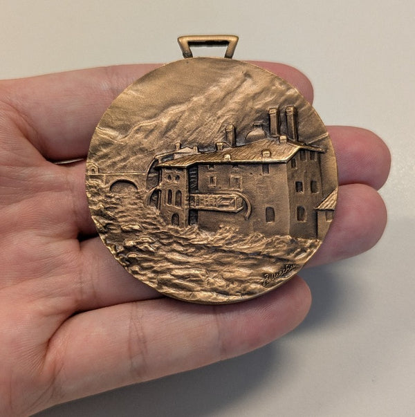 NL* BRESCIA Medaglia Bronzo 2002 INAUGURAZIONE FORNO FUSORIO DI TAVERNOLE Medici