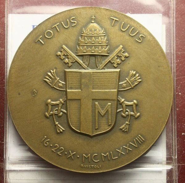 NL* ROME Vatican POPE JOHN PAUL II BRONZE Medal 1979 YEAR I FDC 