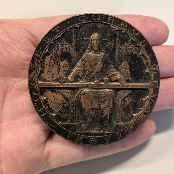 NL* MILANO Medaglia Bronzo ESPOSIZIONE EUCARISTICA 1895 opus Johnson