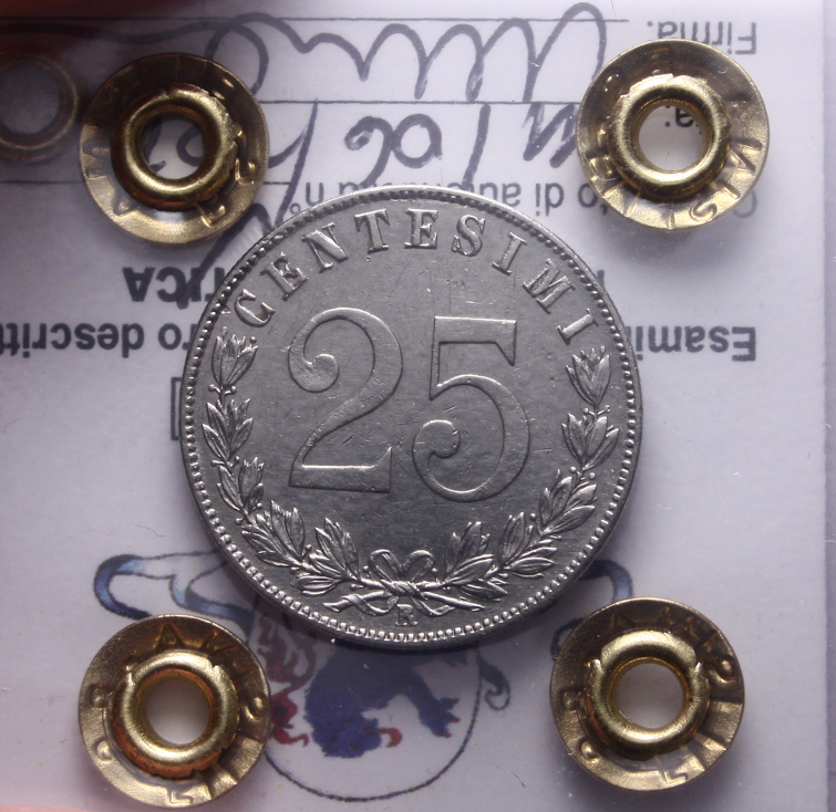 NL* VEIII ITALIA 25 CENTESIMI VALORE 1902 RARA QSPL/SPL Perizia Filisina Massimo