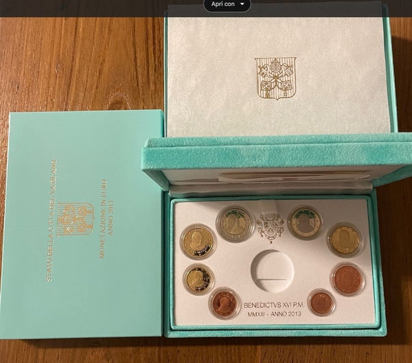 NL*Vaticano Papa BENEDETTO XVI Divisionale 2013 8 valori PROOF SENZA 50 EURO ORO