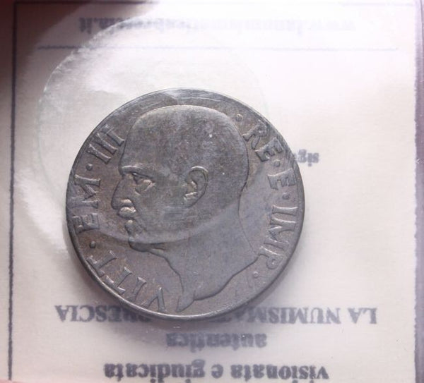 NL* VEIII Italia 10 CENTESIMI IMPERO 1942 XX FDC Cartellino Manfredini Paolo