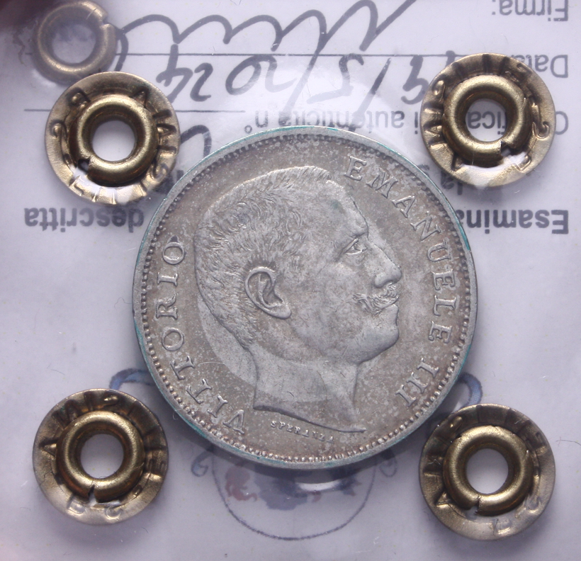NL* VEIII RE D'ITALIA 1 Lira ARGENTO 1907 AQUILA SABAUDA QSPL Perizia Filisina *