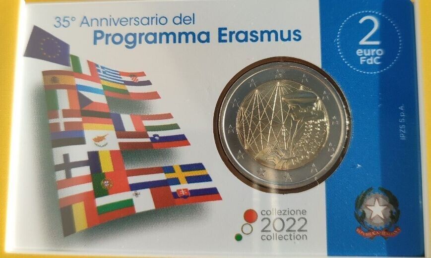 NL* ITALY 2 EURO 2022 ERASMUS PROGRAM FDC mint set perfect