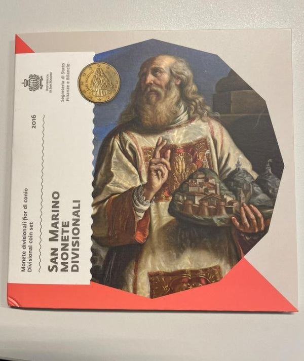 NL* SAN MARINO Divisionale 2016 8 VALORI IN EURO FDC SET zecca