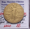 NL* VEIII ITALIA 50 Lire ORO 1911 CINQUANTENARIO RARA BB Perizia Filisina M