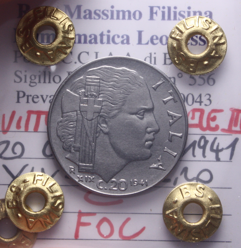 NL* VEIII 20 CENTESIMI IMPERO 1941 XIX FDC Perizia Filisina Massimo * 2