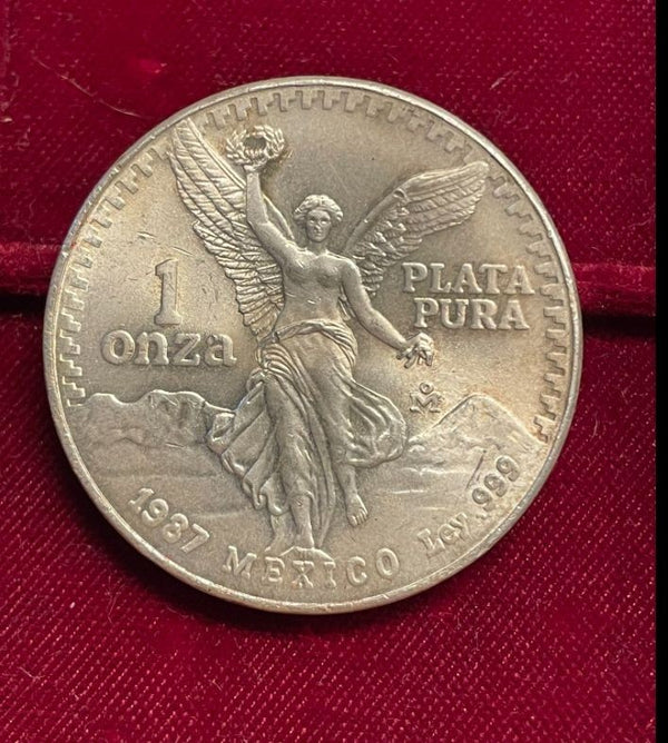 NL* MESSICO MEXICO 1 ONCIA ARGENTO PURO 1987 1 Silver Pure OZ