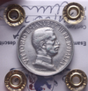 NL* VEIII Italia 1 LIRA ARGENTO 1915 QUADRIGA BRIOSA BB/SPL Perizia Filisina