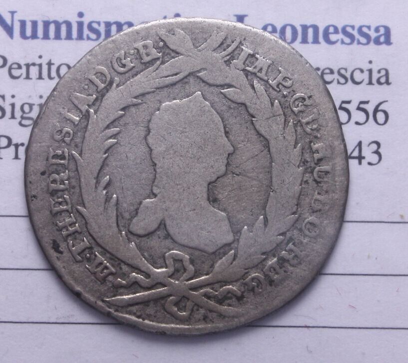 NL* MARIA THERESIA OF AUSTRIA 10 KREUZER 1/2 SVANZICA SILVER 1765 as per photo