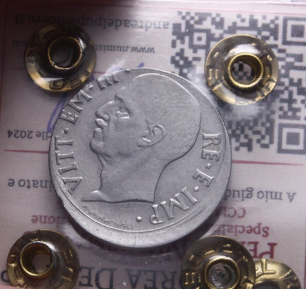 NL* VEIII 20 CENTESIMI IMPERO 1940 RIBATTUTO DECENTRATO FDC Perizia DEL PUP A.