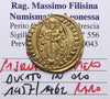 NL*VENEZIA Doge PASQUALE MALIPIERO 1474/1462 DUCATO ORO RARO BB Perizia Filisina