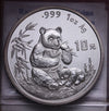 NL* CINA China 10 YUAN 1 OZ Oncia Argento puro PANDA 1996 TOP CAMEO!!!