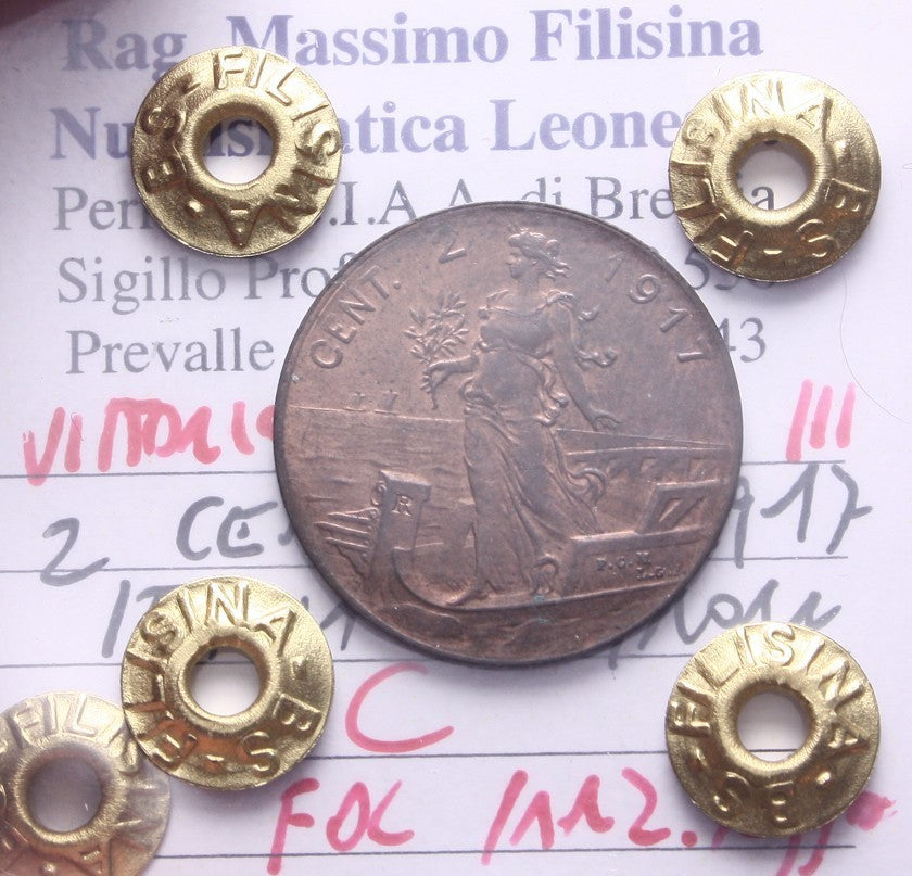 NL* VEIII Italia 2 CENTESIMI PRORA 1917 FDC PARZ. ROSSO Perizia Filisina Massimo