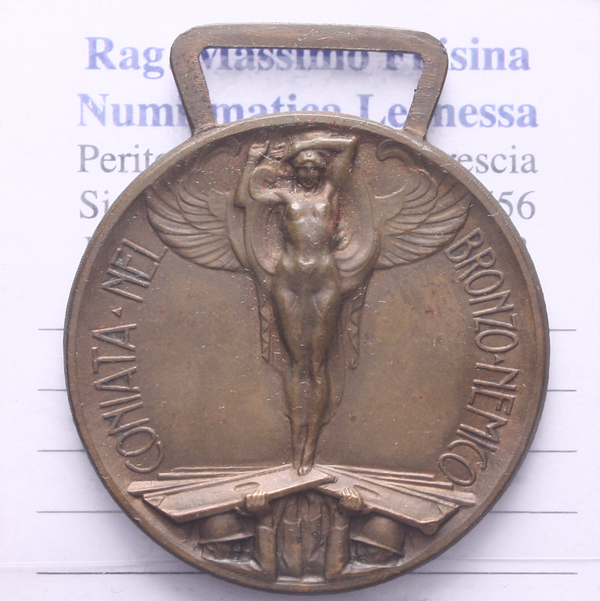 NL* ITALIA Medaglia Bronzo GUERRA PER L'UNITA' D'ITALIA 1915-1918 Sacchini