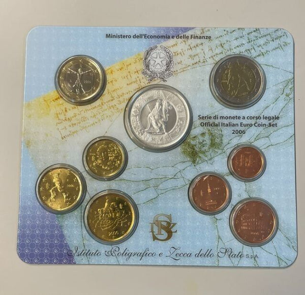 NL* ITALY Divisional 2006 8 Values + 5 Euro Silver REPUBLIC ANNIV. FDC NO BOX