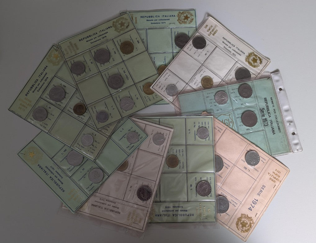 NL* ITALIA 9 Divisionali DAL 1971 AL 1979 FDC in set