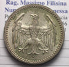 NL* GERMANIA WEIMAR 3 REICHS MARK 1924 A 3 Marchi Argento rara e super conservaz