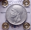 NL* VEIII 10 LIRE Argento BIGA 1928 ** 2 rosette MOLTO RARO BB+ Perizia Filisina