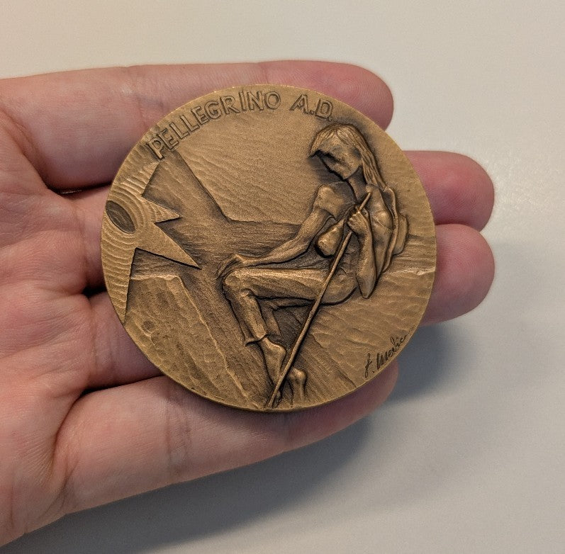 NL* BRESCIA Medaglia Bronzo PELLEGRINO ANNO DOMINI NATALE 2000 opus Medici