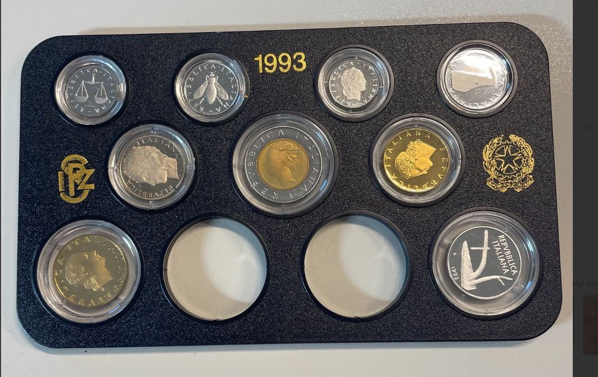 NL* ITALIA Divisionale 1993 9 VALORI senza monete in Argento - PROOF