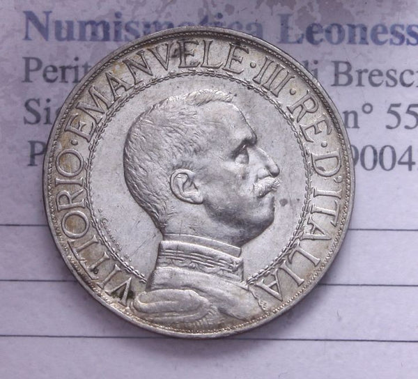 NL* VEIII Italia 1 LIRA ARGENT0 1913 QUADRIGA VELOCE eccellente conservazione *2