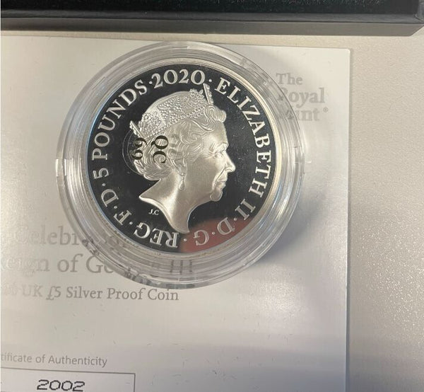 NL* GB ELISABETTA II 5 POUND 2020 SILVER PROOF Celebration Reign of George III