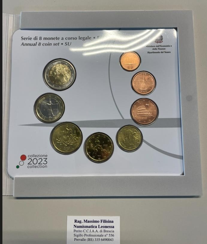 NL* ITALIA Repubblica Divisionale 2023 8 Valori IN EURO FDC Set zecca