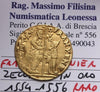 NL*VENEZIA Doge FRANCESCO VENIER 1554-1556 ZECCHINO ORO RARO BB Perizia Filisina