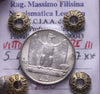 NL* VEIII Italia 5 LIRE ARGENTO AQUILOTTO 1927 **FDC Perizia Filisina Massimo