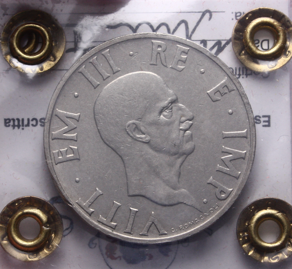 NL* VEIII 2 LIRE IMPERO 1936 XIV RARA BB/SPL Perizia Filisina Massimo * 2