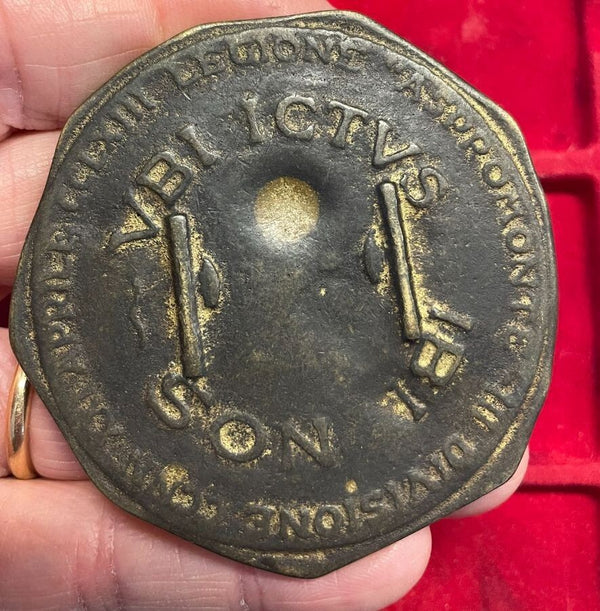 NL* ITALIA MEDAGLIA BRONZO LEGIONE ASPROMONTE 29 FEBBRAIO 1936 mm 66 gr 101.10