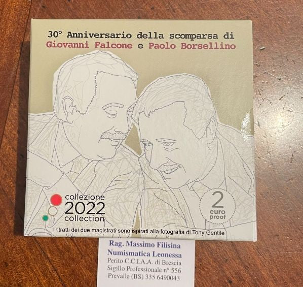 NL* ITALIA Repubblica 2 EURO 2022 FALCONE E BORSELLINO Proof set zecca